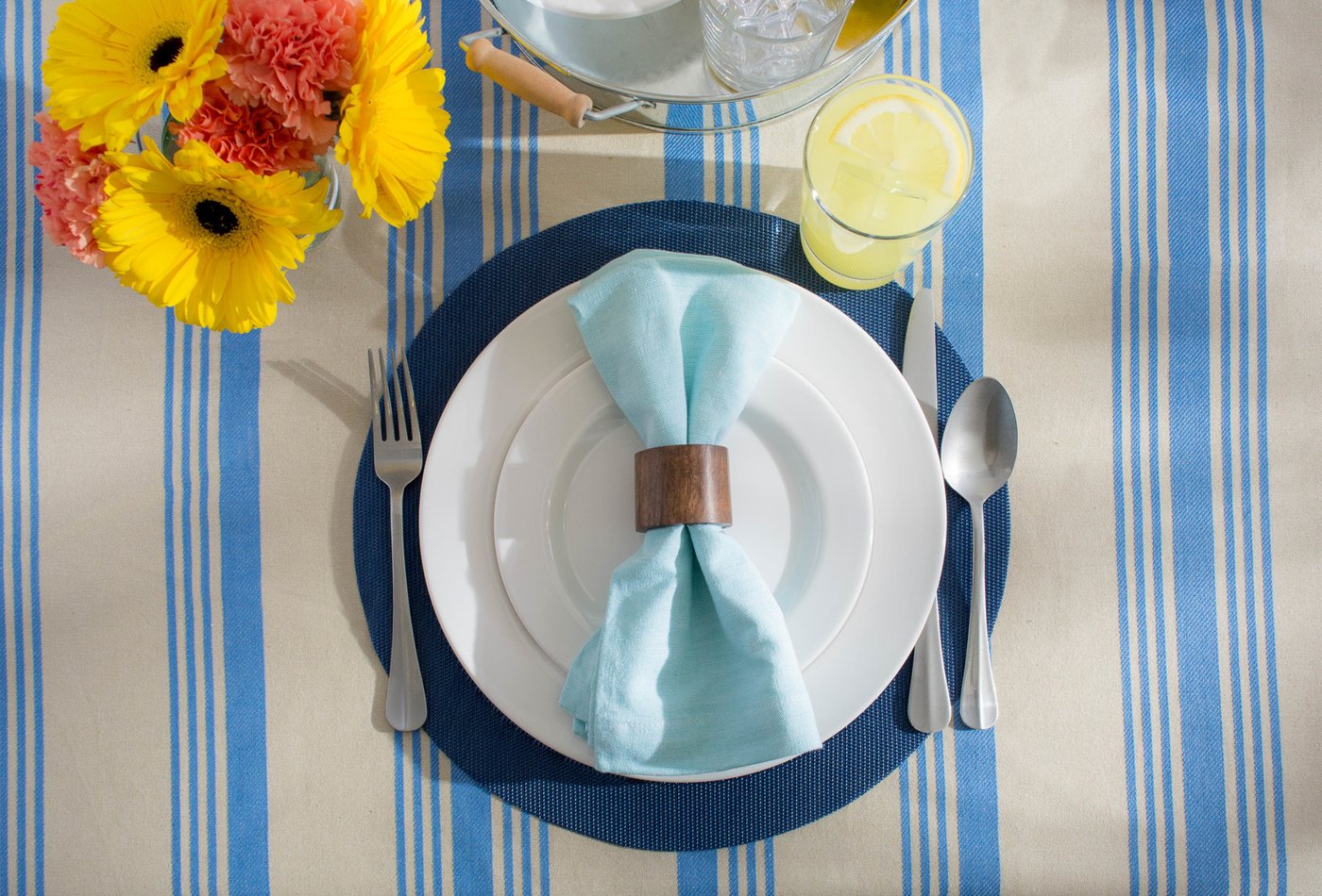 Sailor Stripe Tablecloth 52X52 