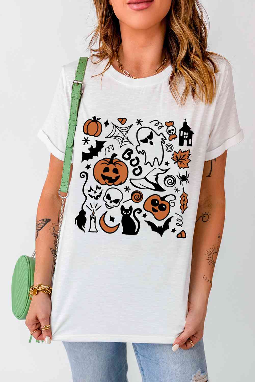 Halloween Graphic Short Sleeve T-Shirt