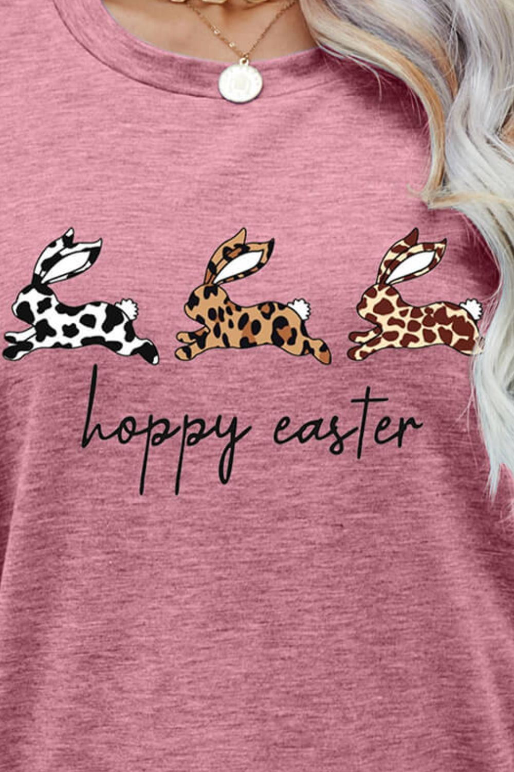 HOPPY EASTER Bunny Graphic Tee Shirt