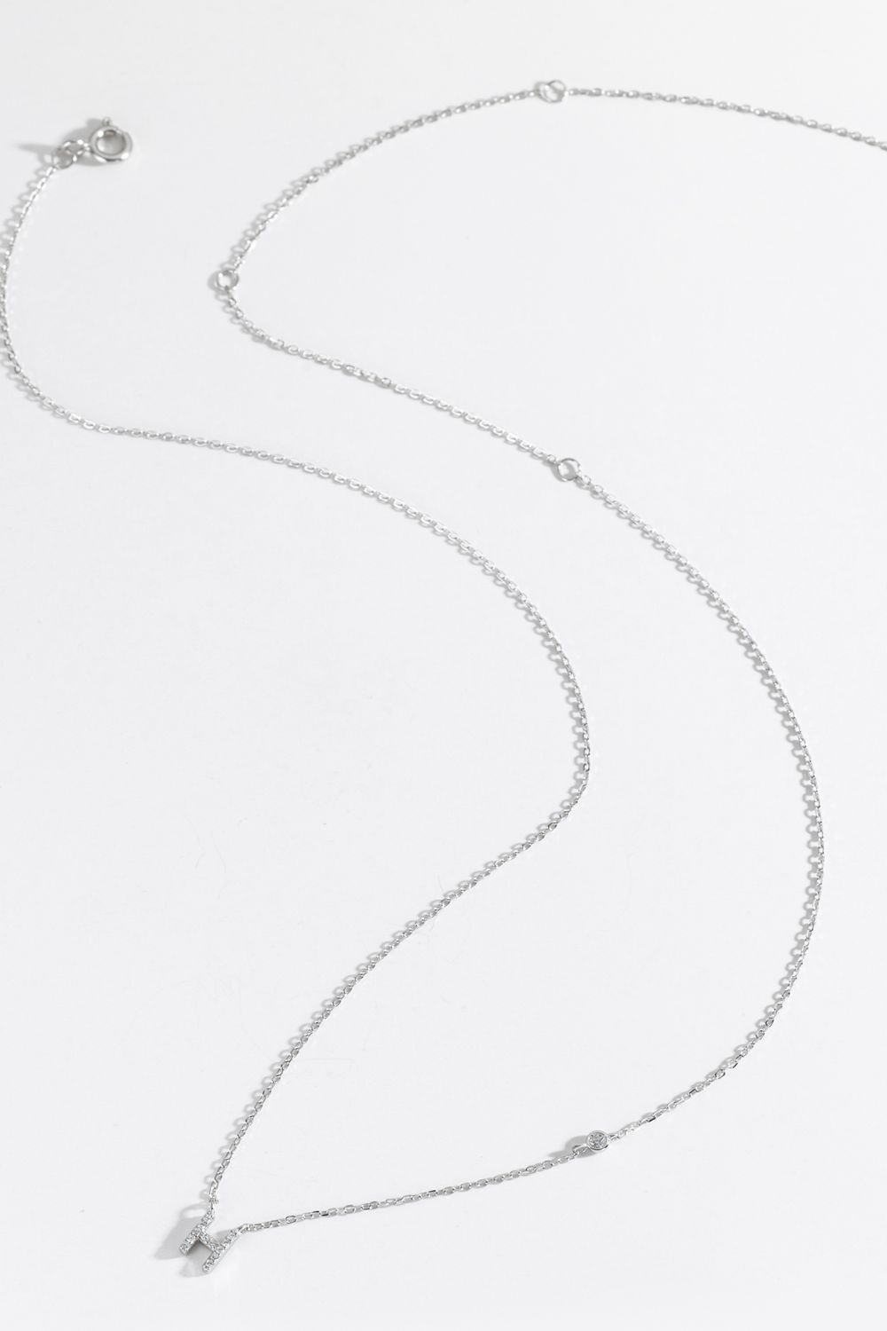 G To K Zircon 925 Sterling Silver Necklace