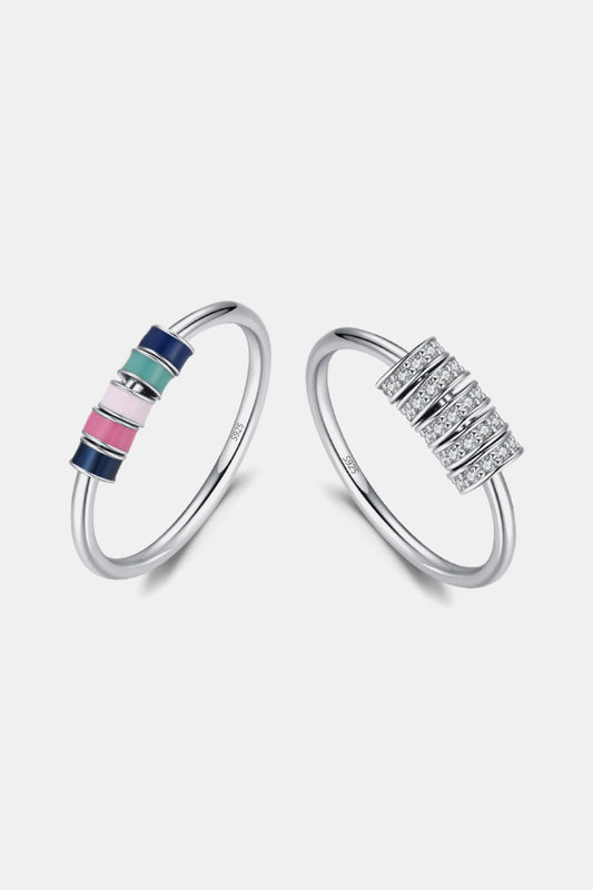 925 Sterling Silver Five Hoops Ring