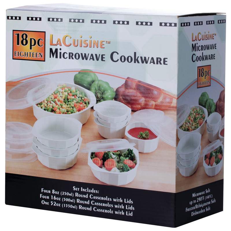 18PC MICROWAVE COOKWARE SET