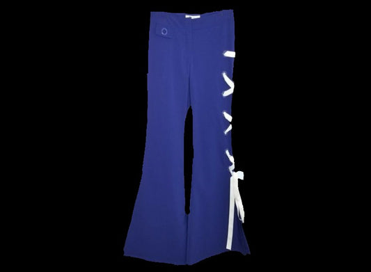 NWT Nylon Premium Royal Blue Lace Up Pants