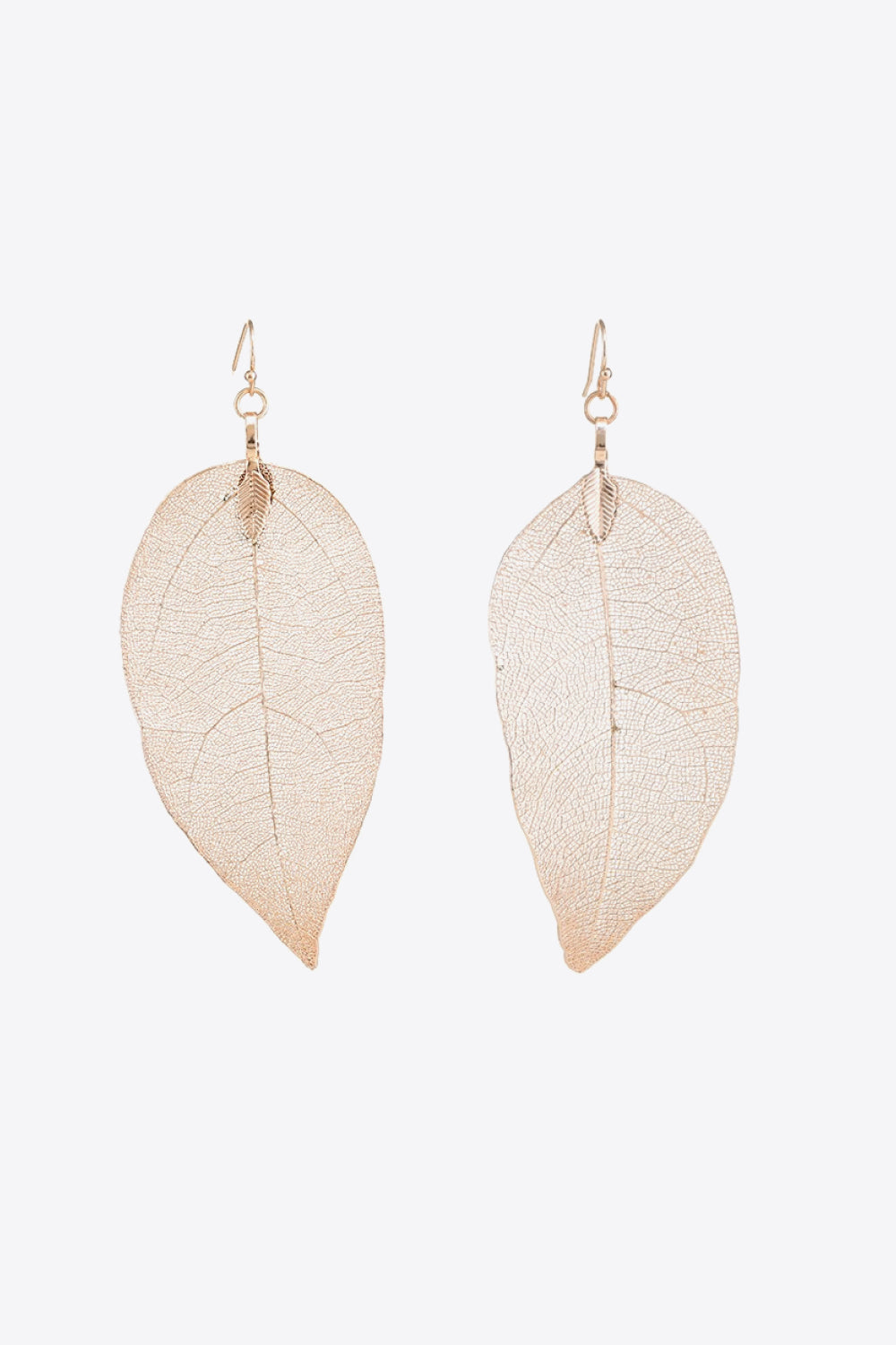 Leaf-Shaped Dangle Earrings