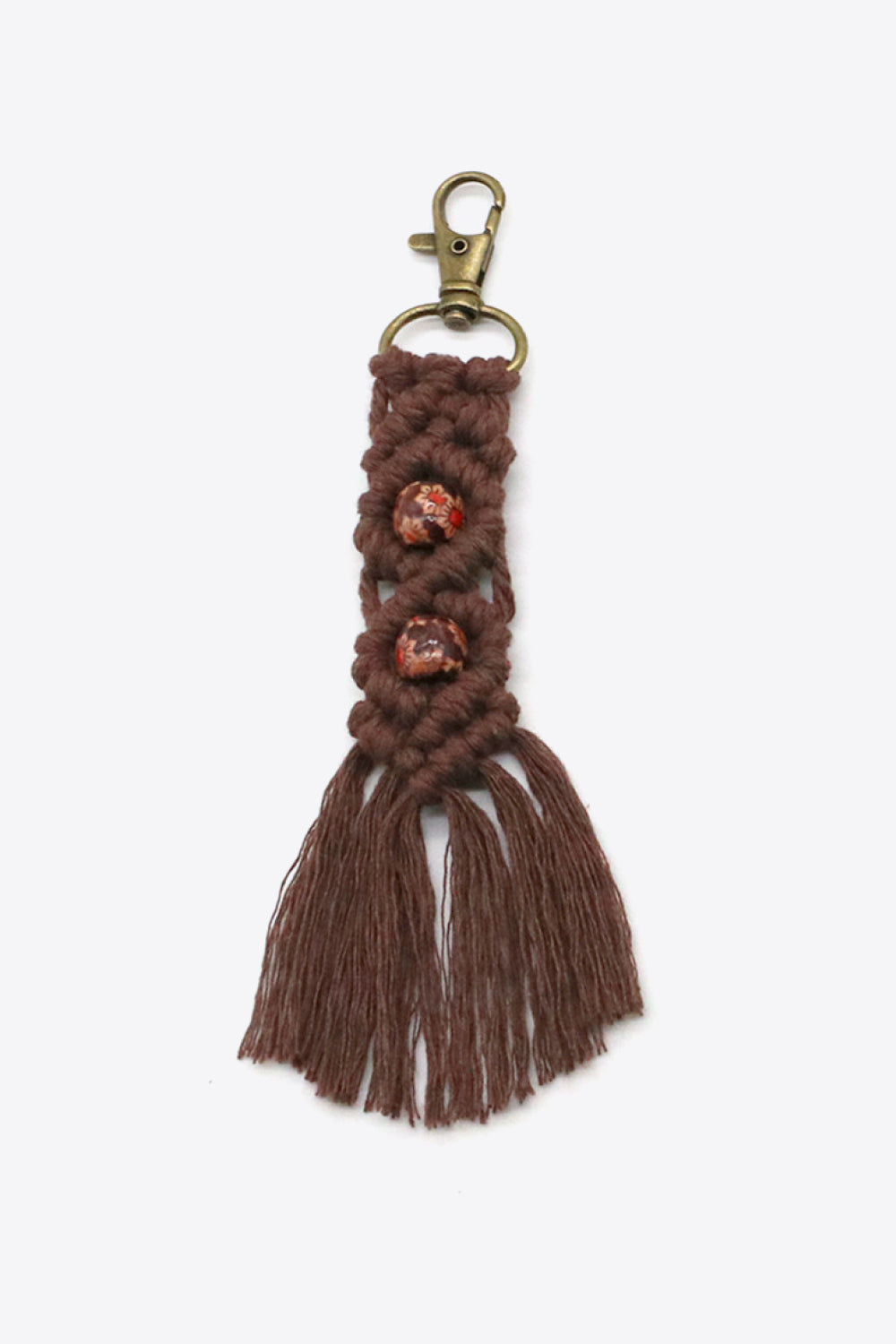 Assorted 4-Pack Handmade Macrame Fringe Keychain