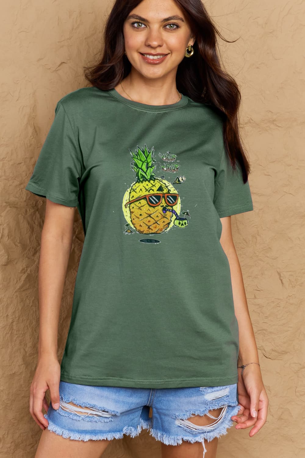Simply Love Full Size Pineapple Graphic Cotton T-Shirt
