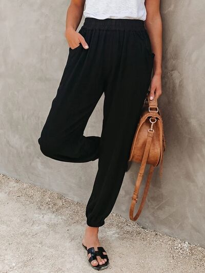 High Waist Cropped Pants