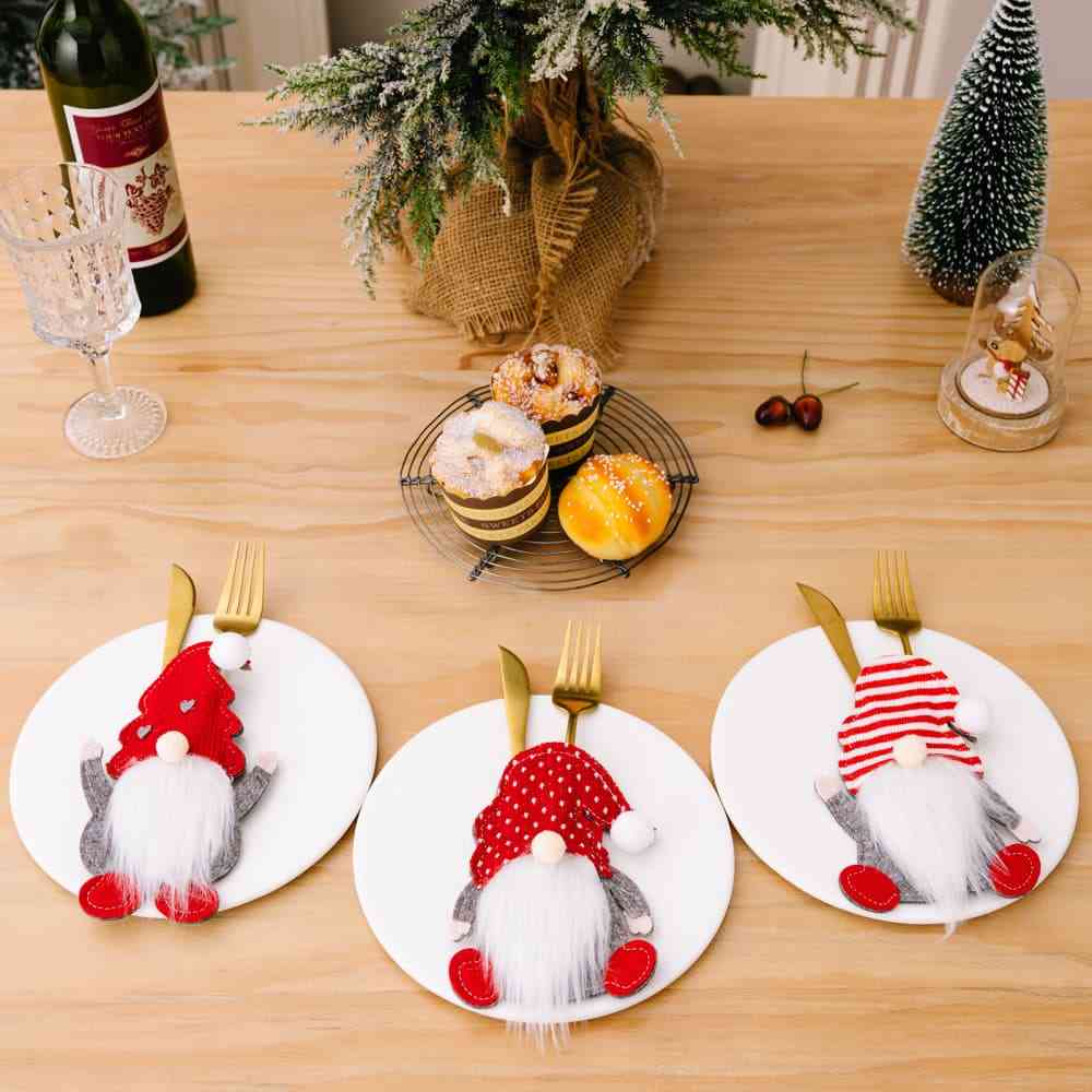 3-Piece Faceless Gnome Cutlery Holders