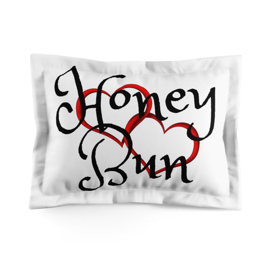 Honey Bun Heart Microfiber Pillow Sham