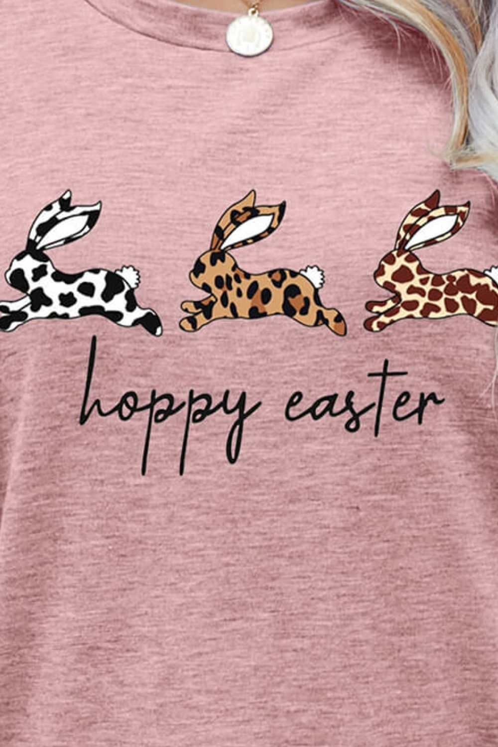 HOPPY EASTER Bunny Graphic Tee Shirt