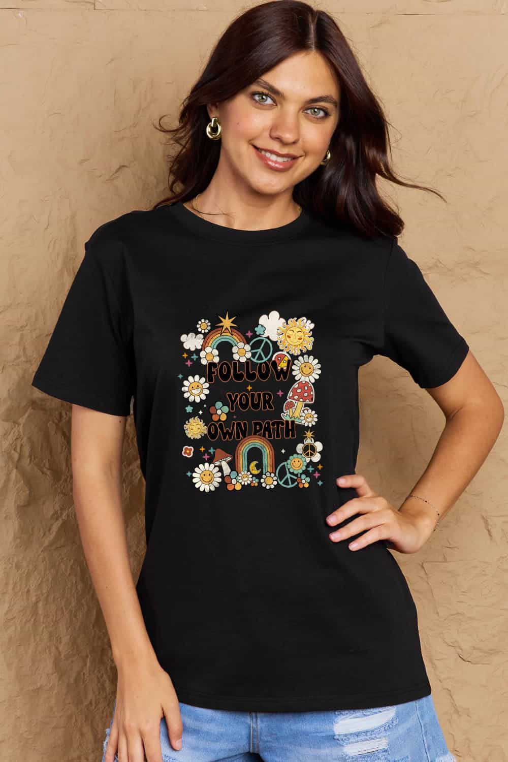 Simply Love Full Size FOLLOW YOUR OWN PATH Graphic T-Shirt