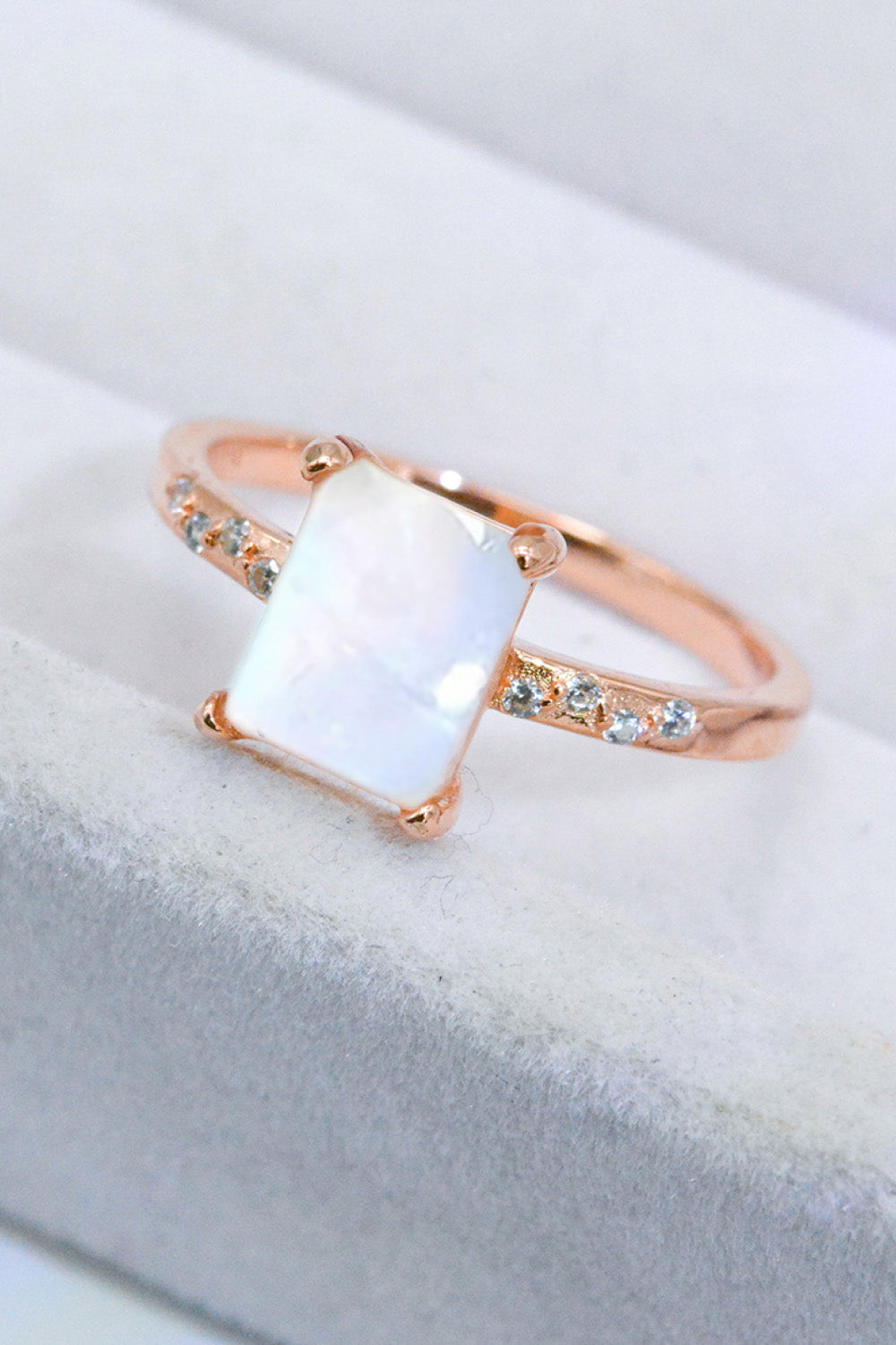 Square Moonstone Ring