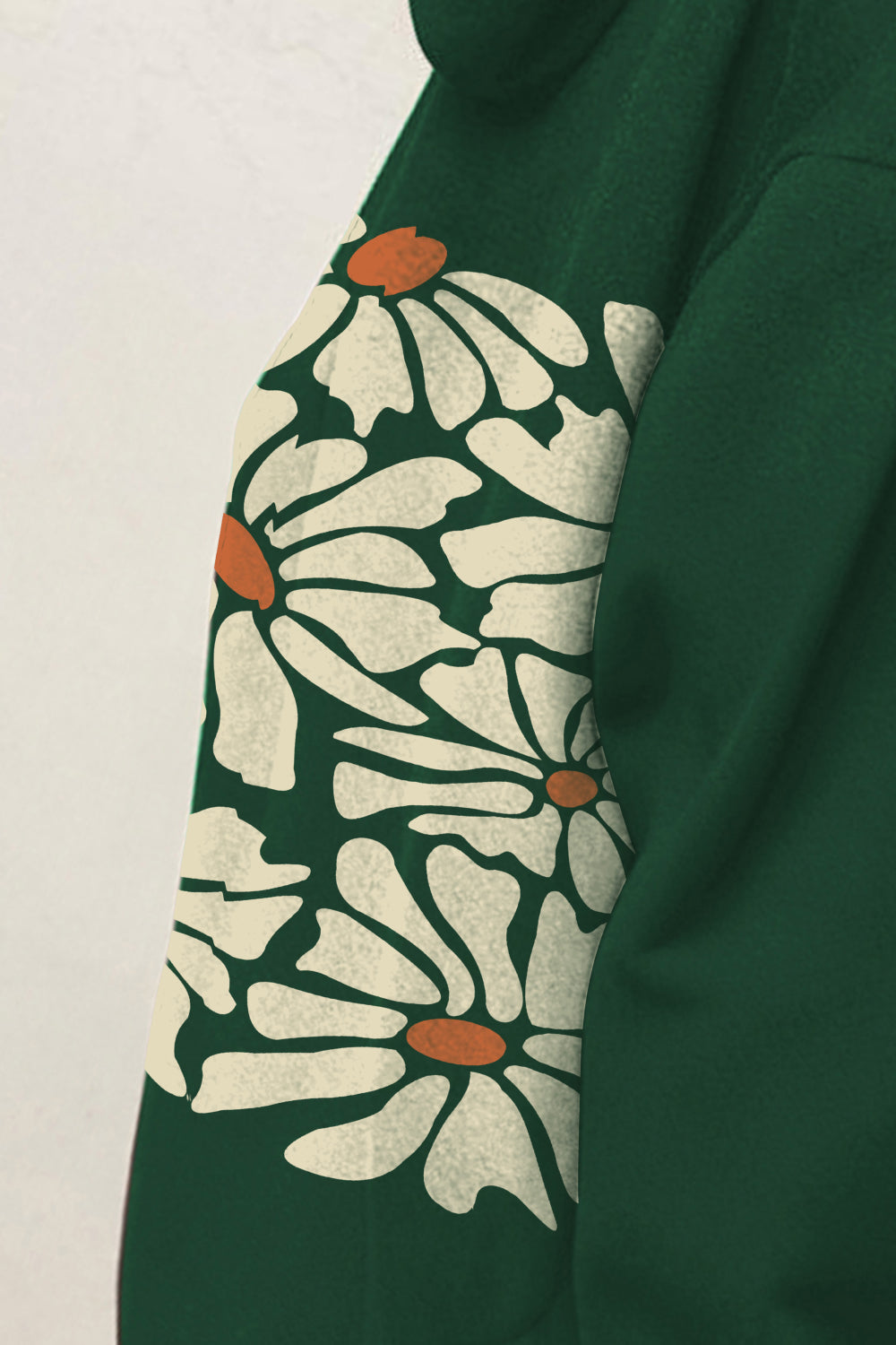 Simply Love Full Size Dropped Shoulder Floral Graphic Hoodie