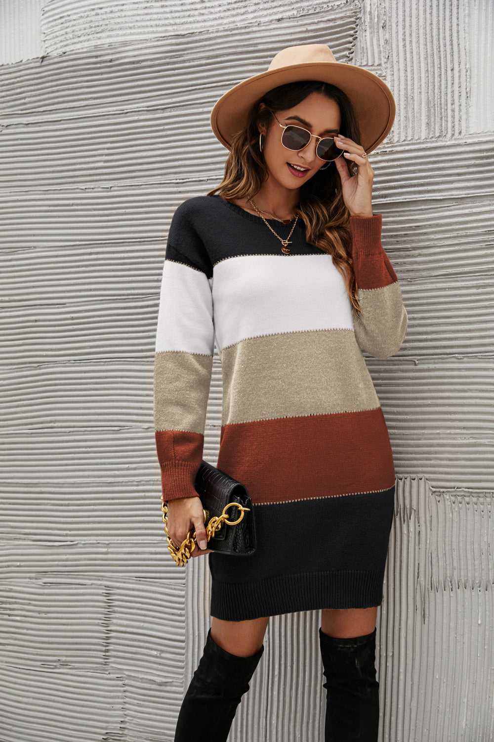 Striped Sweater Dress