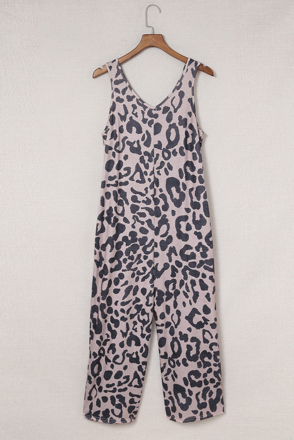 Leopard Sleeveless Wide Leg Jumpsuit