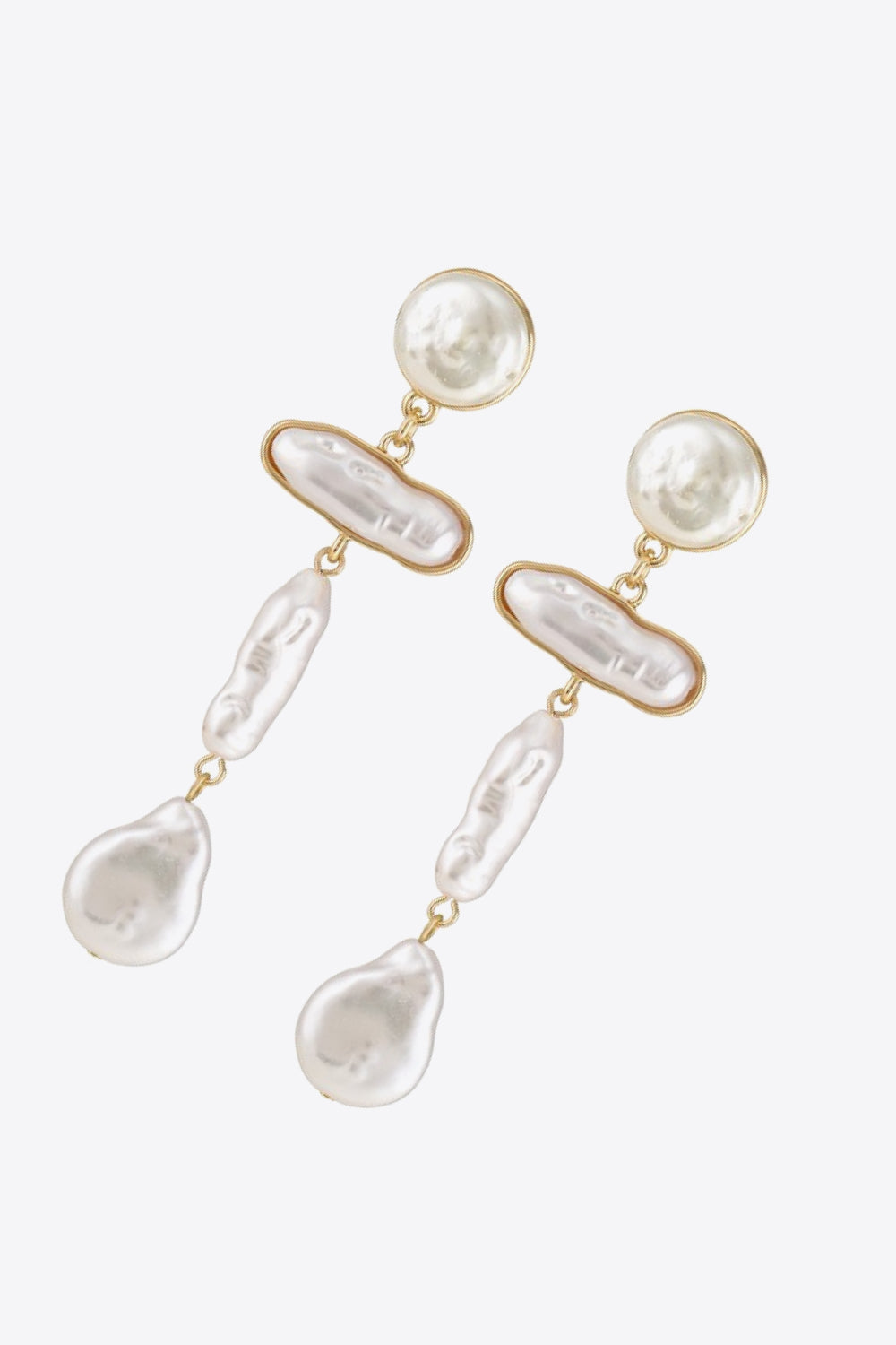 Pearl Zinc Alloy Dangle Earrings