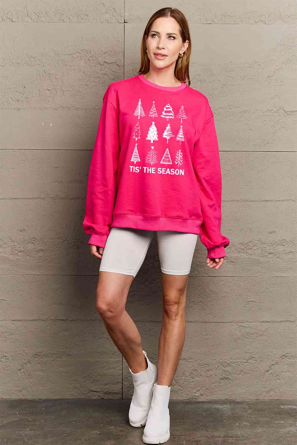 Simply Love Full Size Christmas Tree Graphic Sweatshirt