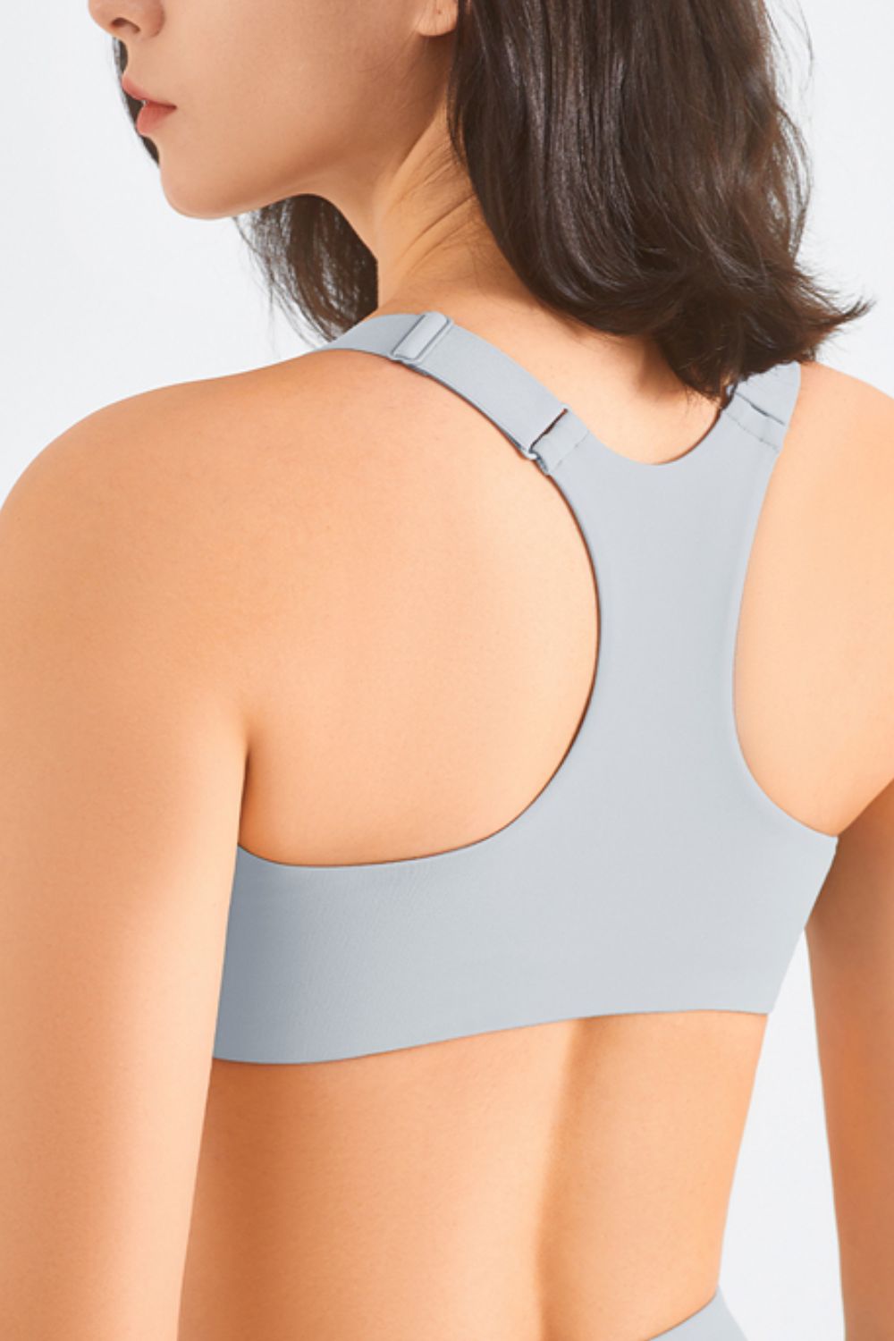 Zip-Up Racerback Sports Bra