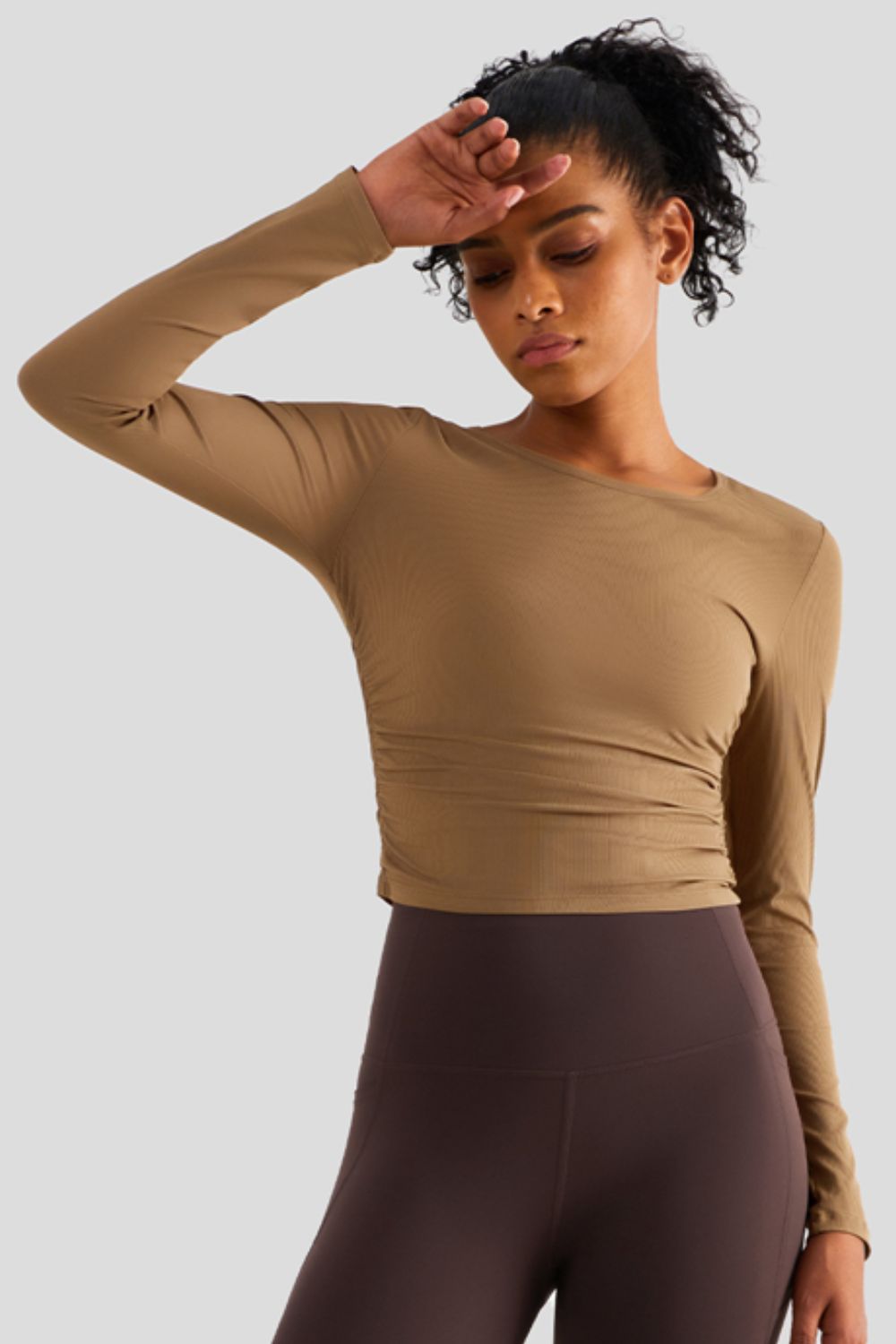 Lightweight Round Neck Long Sleeve Sports Top