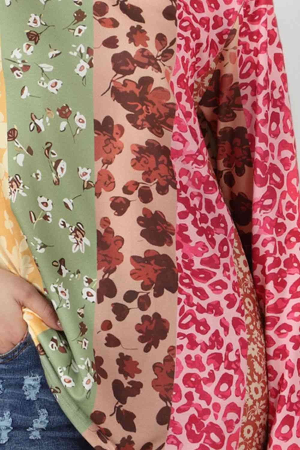 Leopard Long Sleeve V-Neck T-Shirt