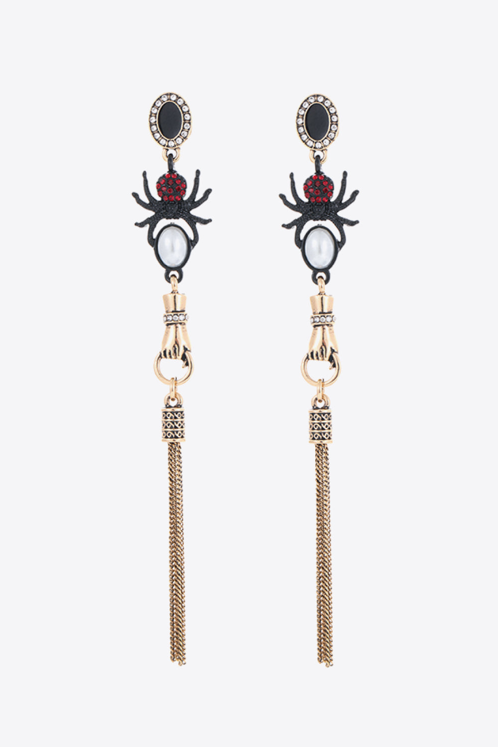 18K Gold-Plated Spider Drop Earrings