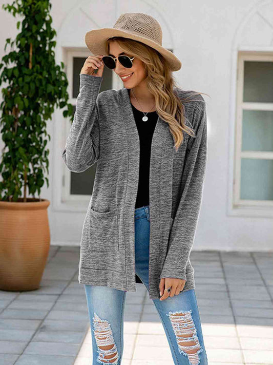 Open Front Long Sleeve Cardigan