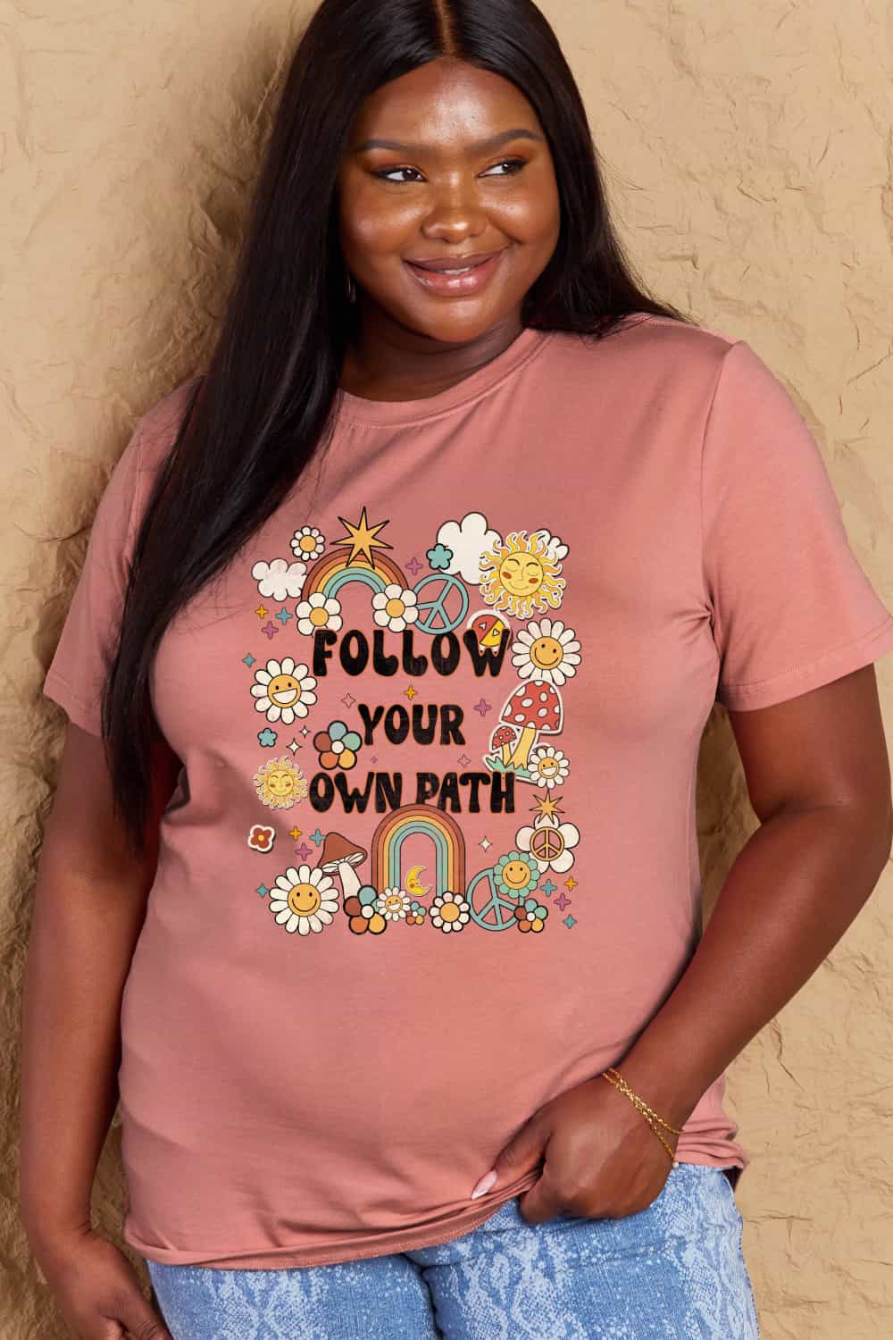 Simply Love Full Size FOLLOW YOUR OWN PATH Graphic T-Shirt