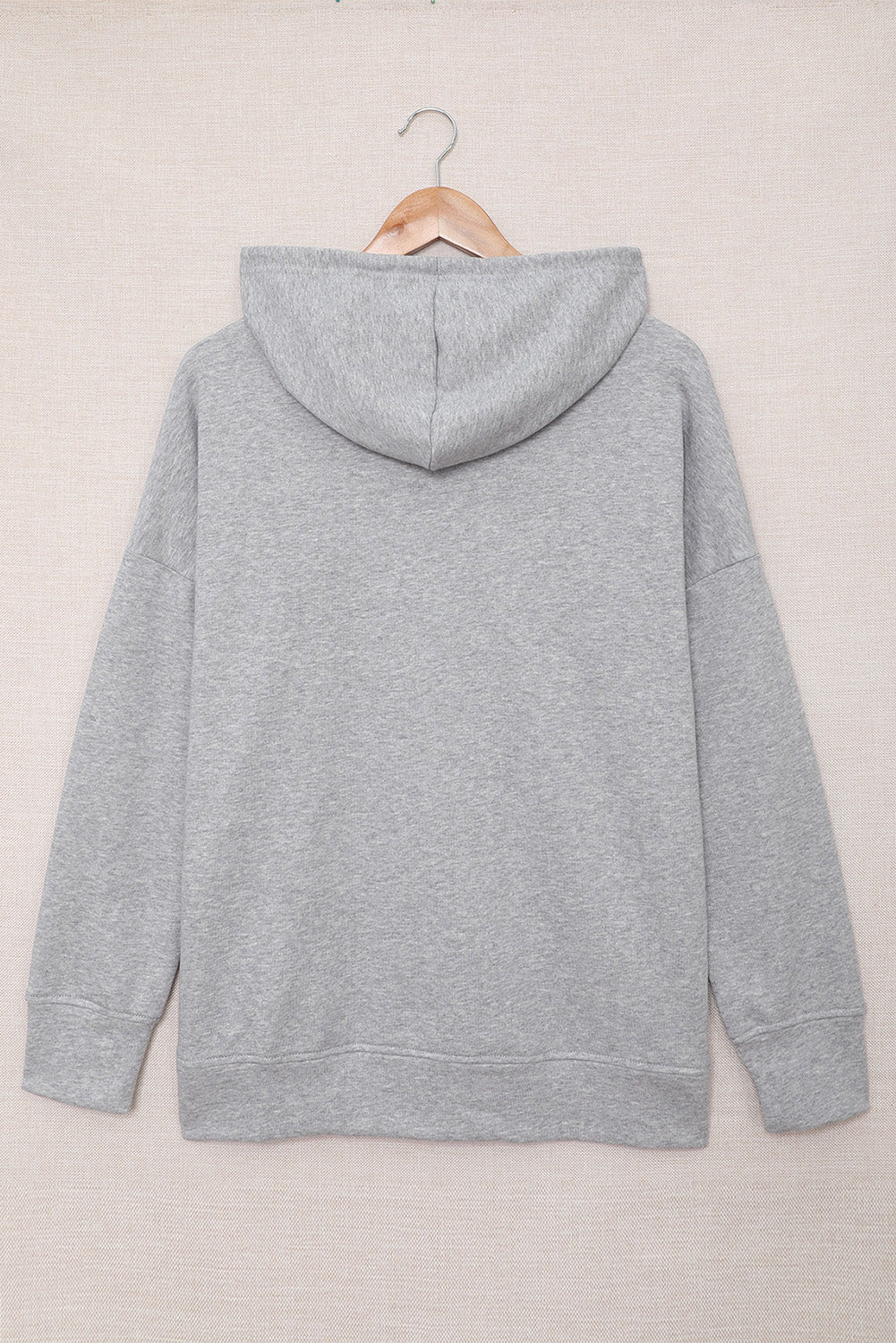 Drop Shoulder Hoodie with Slit