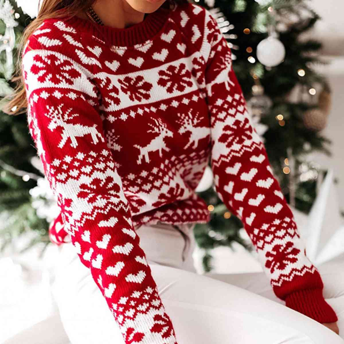 Christmas Raglan Sleeve Sweater