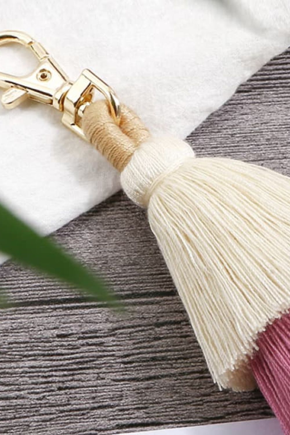 Layered Tassel Keychain