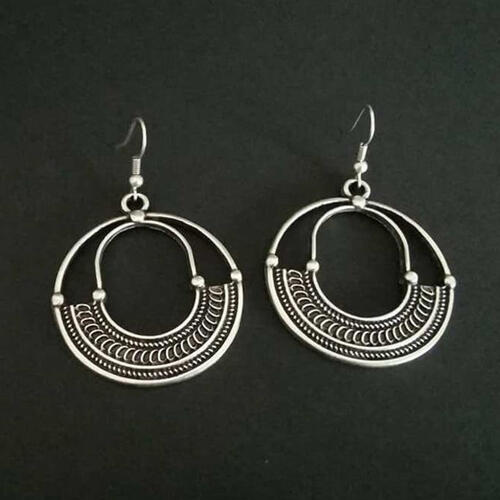 Alloy Geometric Dangle Earrings