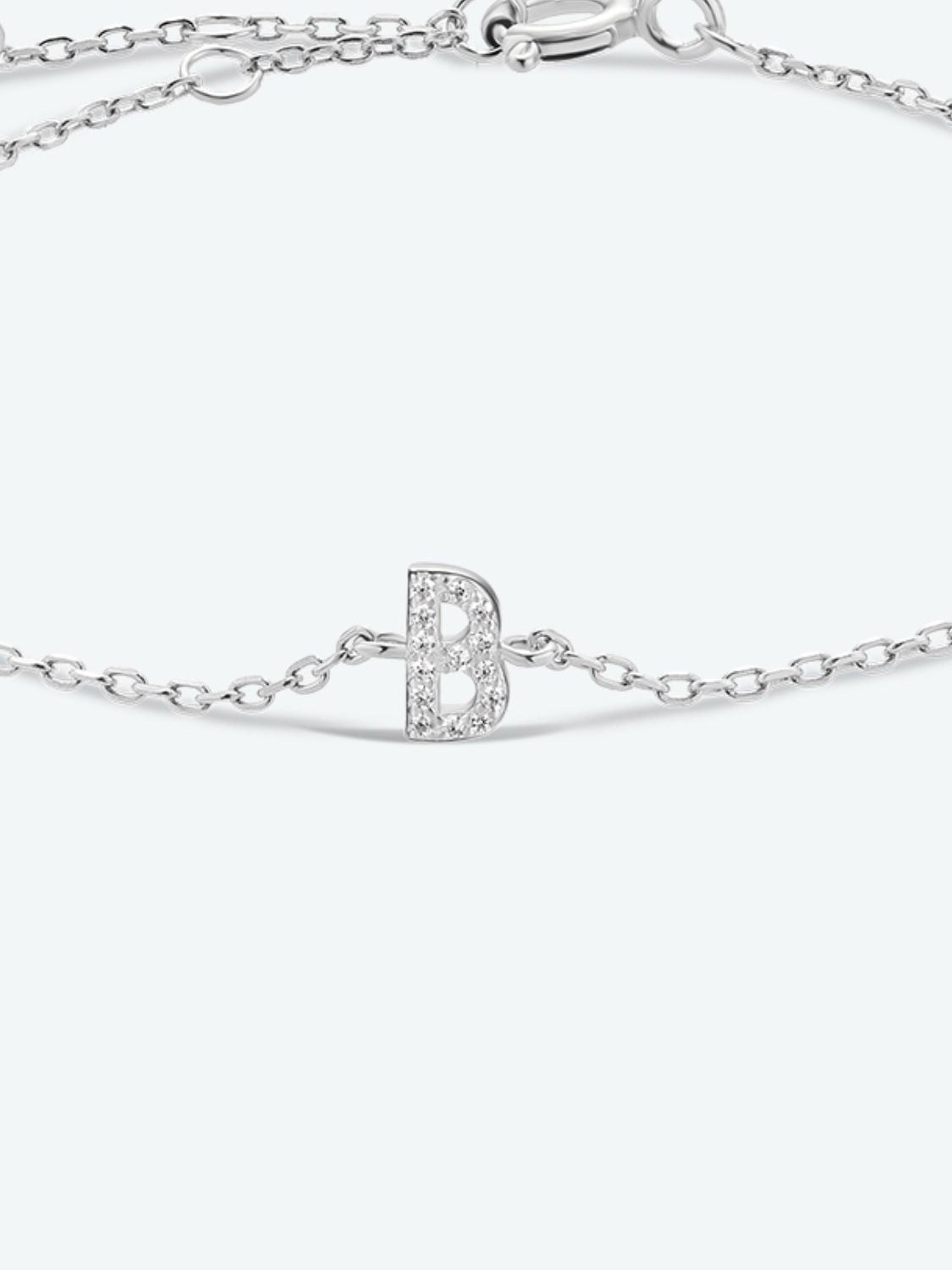 A To F Zircon 925 Sterling Silver Bracelet