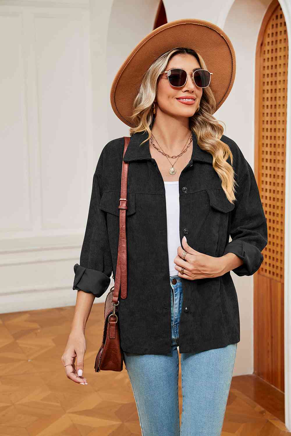 Button Down Collared Jacket