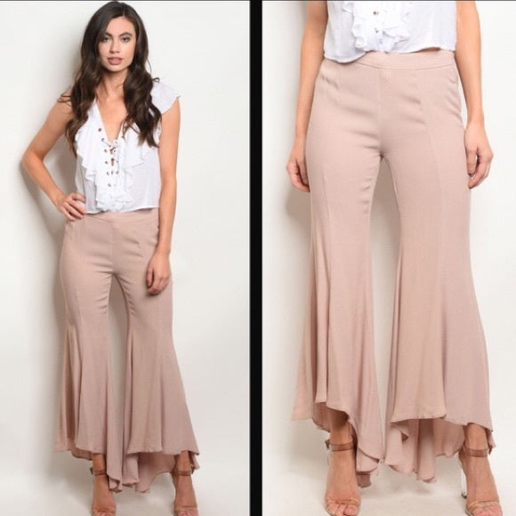 Mustard Seed Leading Lady Blush Flared Pants NWT