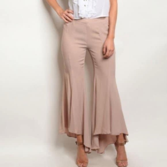 Mustard Seed Leading Lady Blush Flared Pants NWT