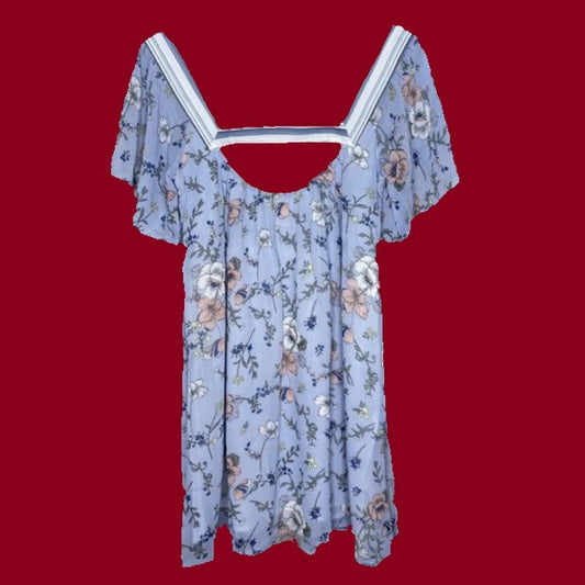 NWT Floral Print Babydoll Summer Dress - Size M