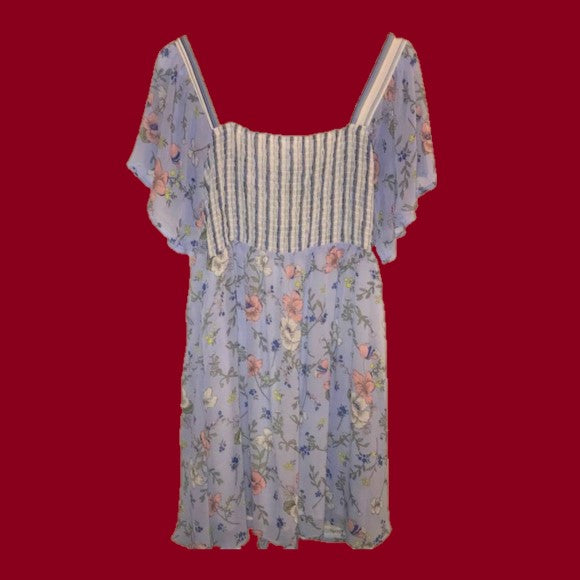 NWT Floral Print Babydoll Summer Dress - Size M