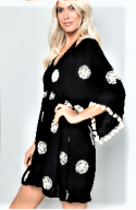 Everleigh Black Cream Dress. - Size L