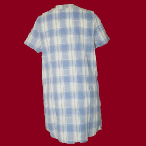 NWT Entro Blue & Ivory Plaid Dress - Size M